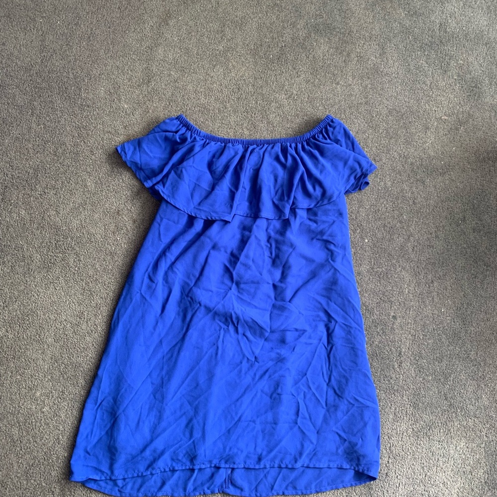 Off The Shoulder Cobalt Blue Summer Dress